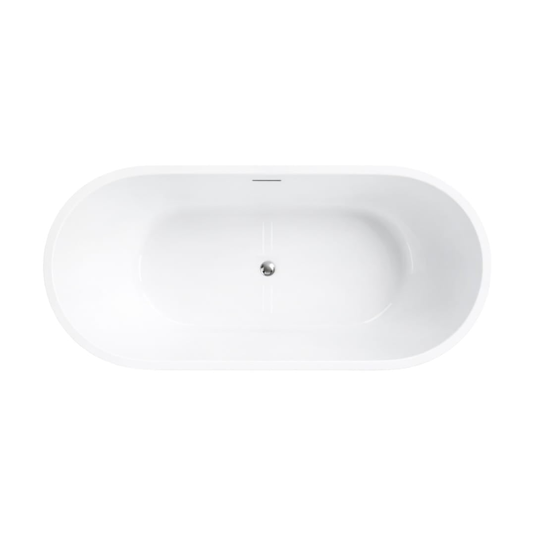 Bañera freestanding Corsica Q186 vista cenital