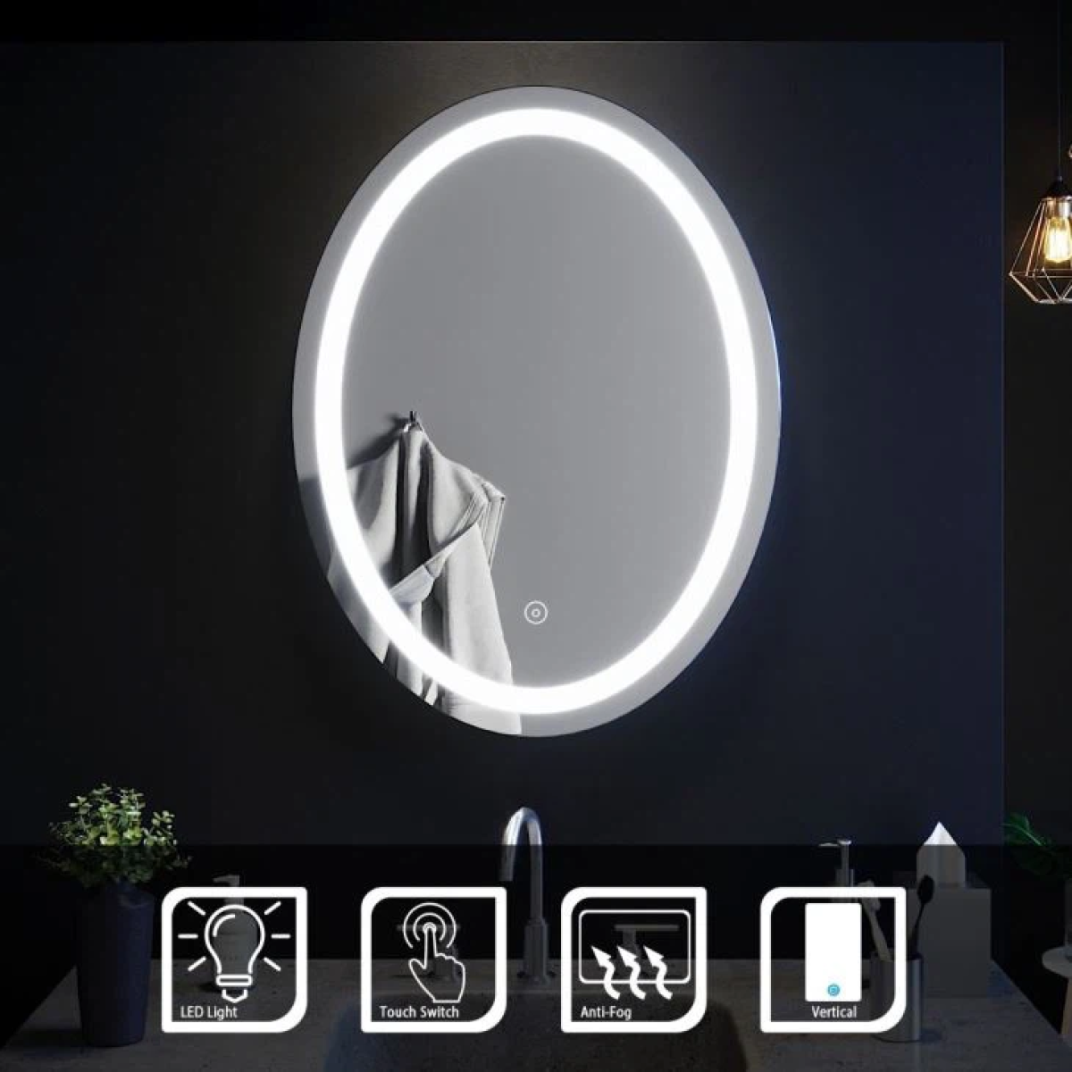 Espejo LED para baño Beam