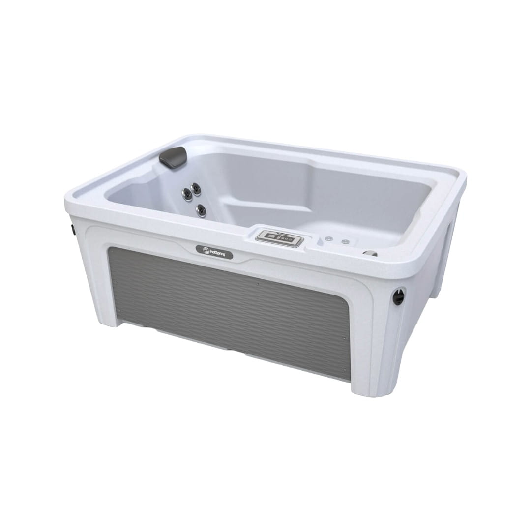Descubre el spa de exterior HotSpring Mini™. Solución portátil de hidroterapia para 2 usuarios con tecnología Plug-N-Play. Todo Para Tu Baño, autoridad en wellness.